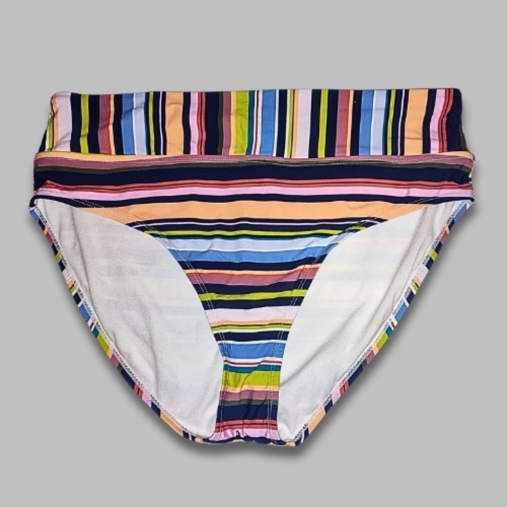 Catalina Swim Brief High-Waist Striped Soft Stretch Fabric Multicolor Women’s 3X - Picture 3 of 6